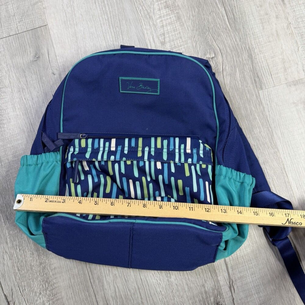 Vera Bradley Katalina Showers Blue Multicolored Medium Backpack School Retired - Picture 7 of 12